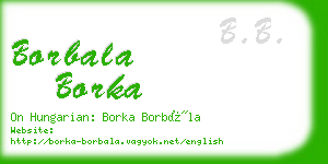 borbala borka business card